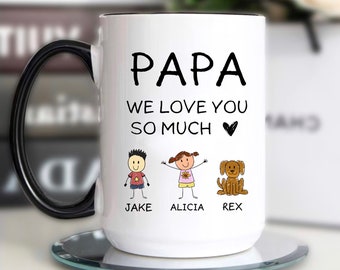 Papa Mug, Funny Papa Gift, Papa Coffee Mug, Gift From Kids, Personalized Papa Gift, Gift For Papa From Children, Father's Day Gift, Custom