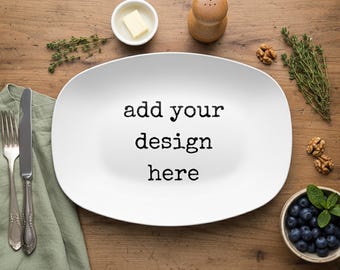 Personalized Serving Platter, Custom Photo or Name Platter, Custom Dinner Plate, Monogrammed Plate, Logo Kitchen Tray, Wedding Family Gift