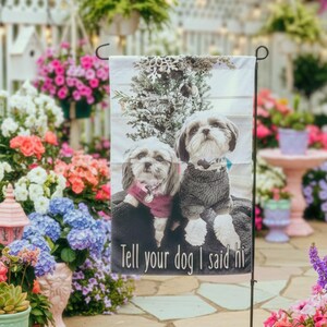 Aangepaste tuinvlag, gepersonaliseerde tuinvlag, tuincadeau, buitendecor, reclame, evenementbanner, dubbelzijdig - voeg je foto of tekst toe afbeelding 3