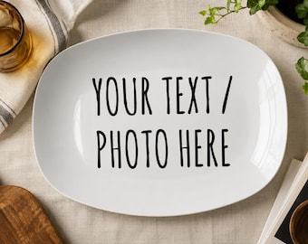 Custom Platter, Custom Serving Plate, Personalized Platter, Serving Platter Gift, Custom Tray, Custom Serving Tray, Mom Dad Platter, Fathers