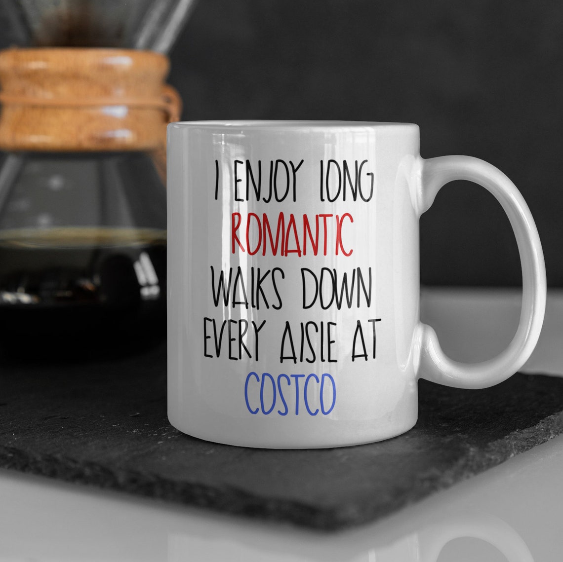 Costco Mug Funny Coffee Mug Long Romantic Walks Down Every Etsy