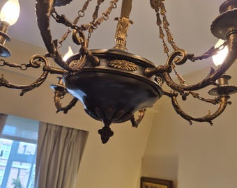 Lámpara de techo colgante de estilo Imperio francés vintage