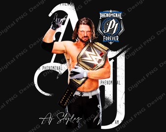 AJ STYLES WWE png , Instant Download, Digital Files Png