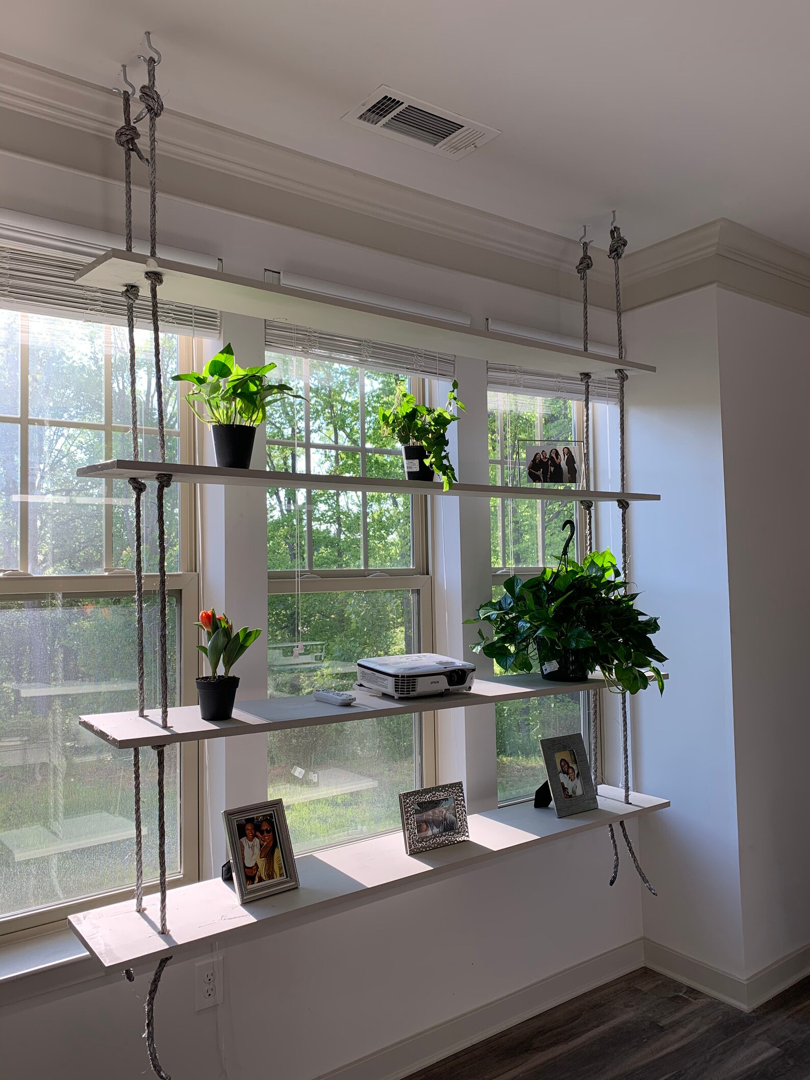 Hanging Plant Shelf Etsy