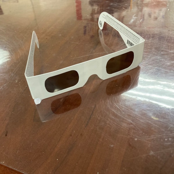 2024 Eclipse Glasses, White, No Deisgn -Ideal for Personalization  (5 pack, 10 pack, 20 packs available)