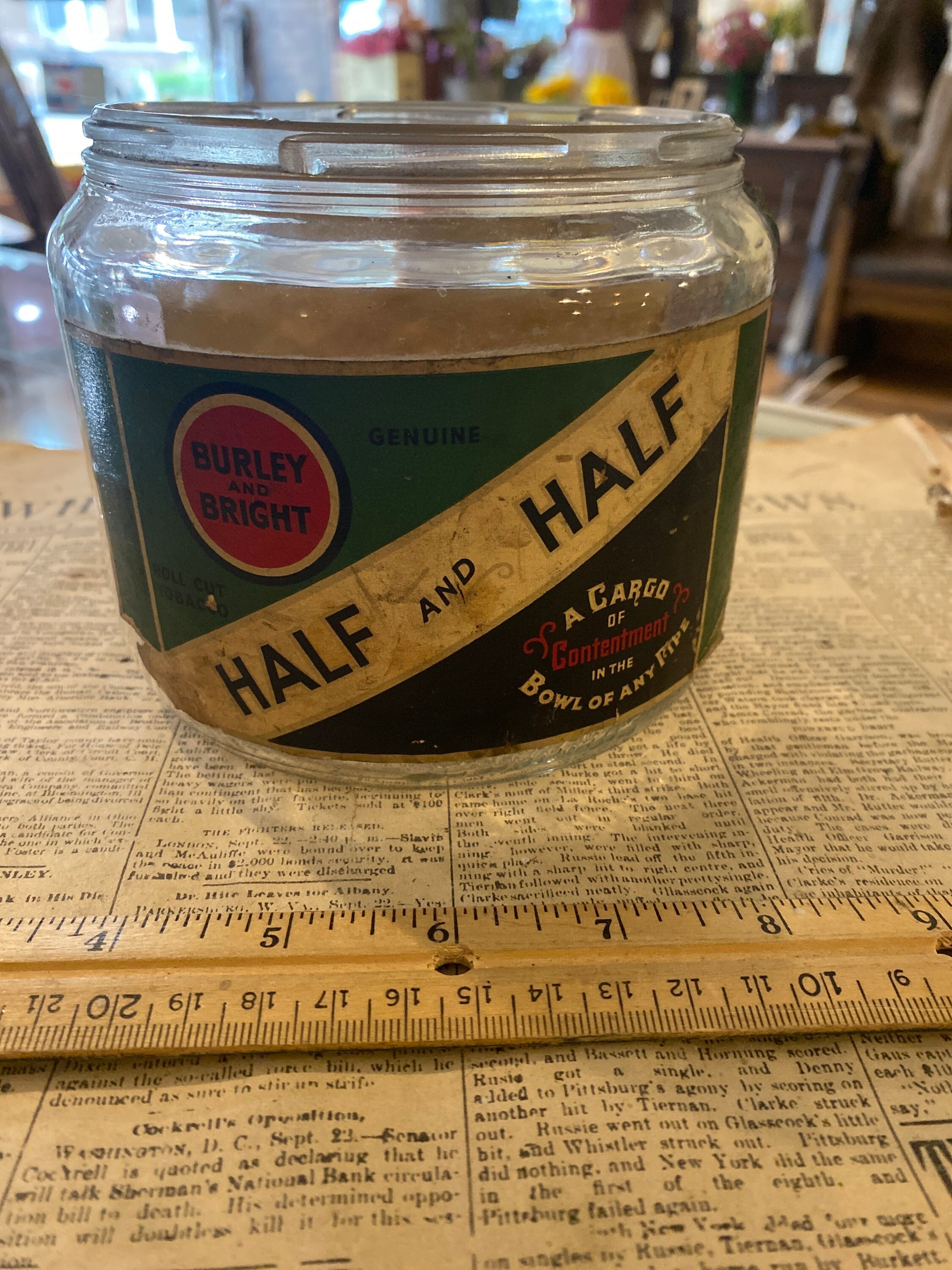 Half and Half Pipe Tobacco Jar Etsy