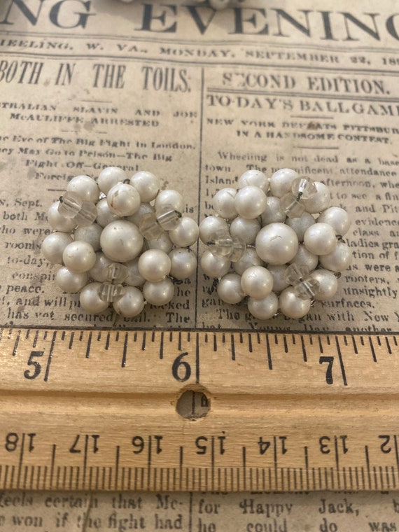 Clip on earring set- faux pearls - image 5