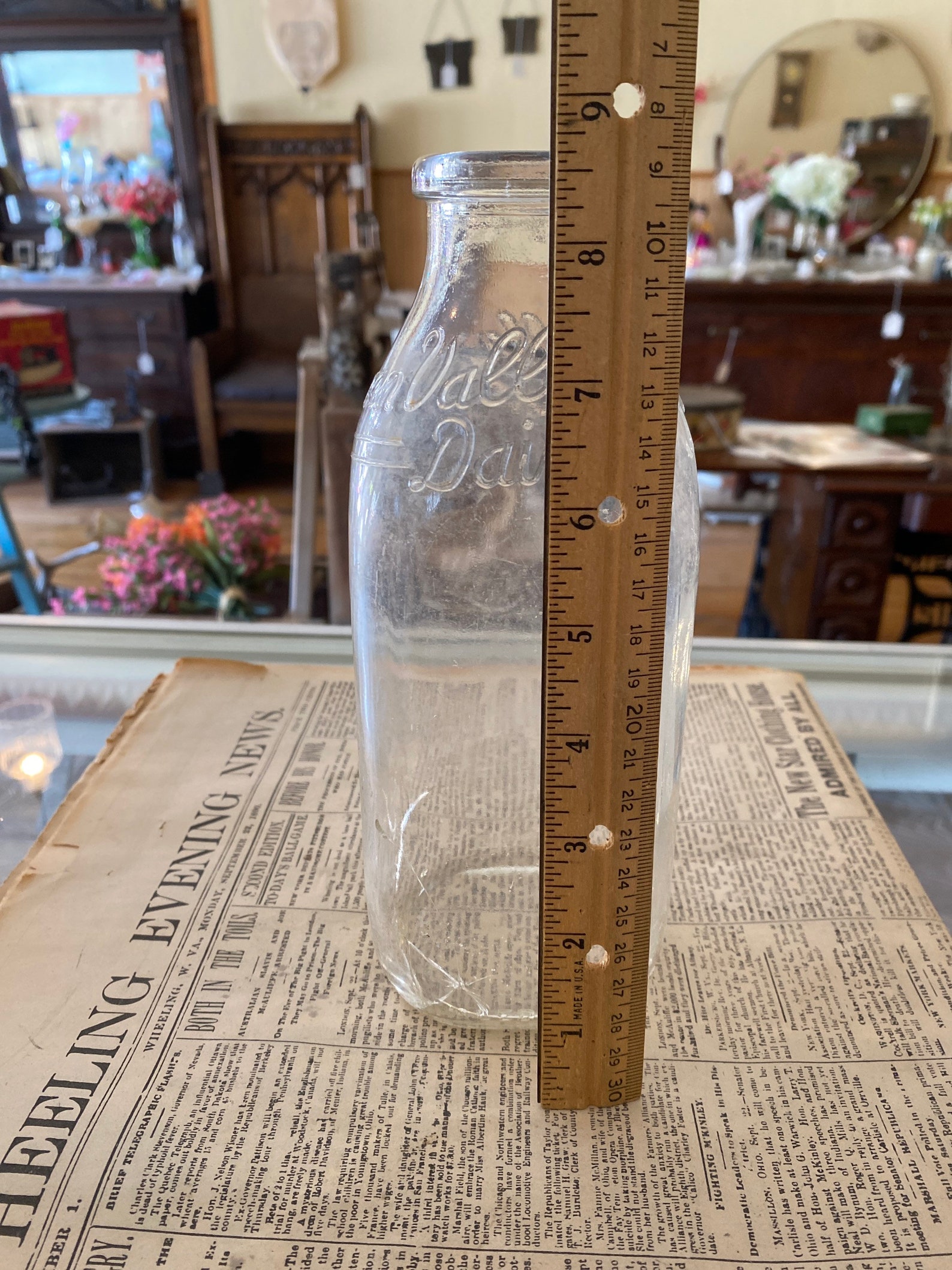 Green Valley Dairy Bottle. Etsy