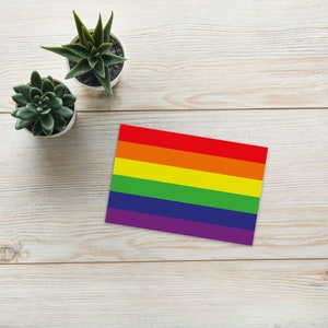 Cartão Postal Padrão da Bandeira do Arco-Íris do Orgulho LGBT