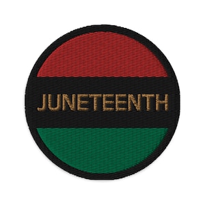 Juneteenth Pan African Flag Embroidered Patch