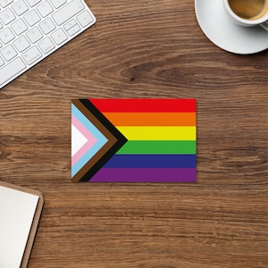 LGBT Pride Progressive Flagge Standard Postkarte