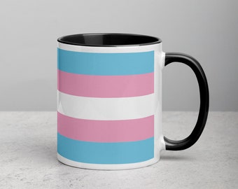 LGBT Pride Transgender Flag Mug with Color Inside