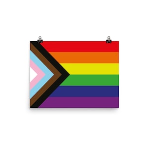 Progressive LGBT Pride Rainbow Flag Glossy Poster