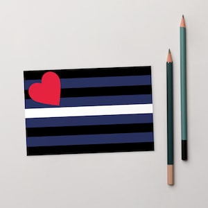 LGBT Pride Leder Flagge Standard Postkarte