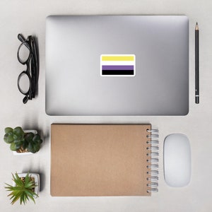 LGBT Pride Non Binary Flag Bubble-vrije stickers