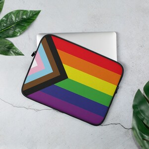 LGBT Pride Progressive Rainbow Flag Laptop Sleeve
