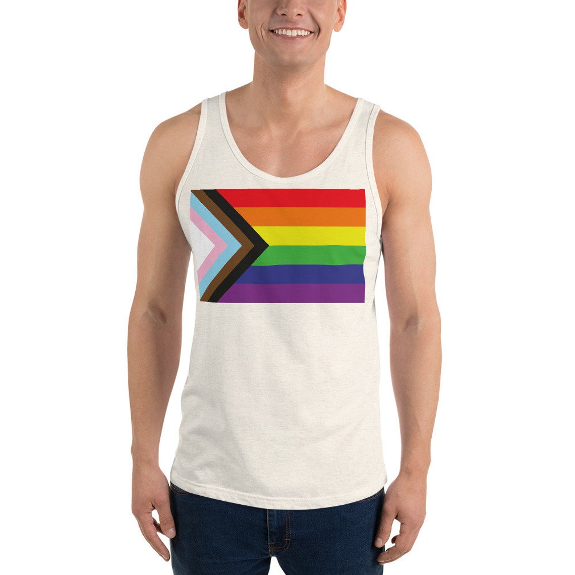 LGBT Pride Progressive Rainbow Flag Unisex Tank Top | Etsy