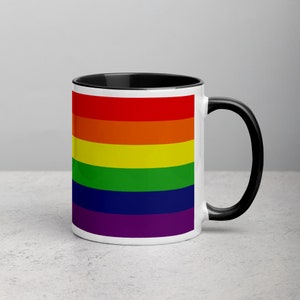 LGBT Pride Rainbow Flag Mug with Color Inside