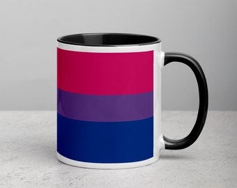 LGBT Pride Bisexual Flag Mug with Color Inside