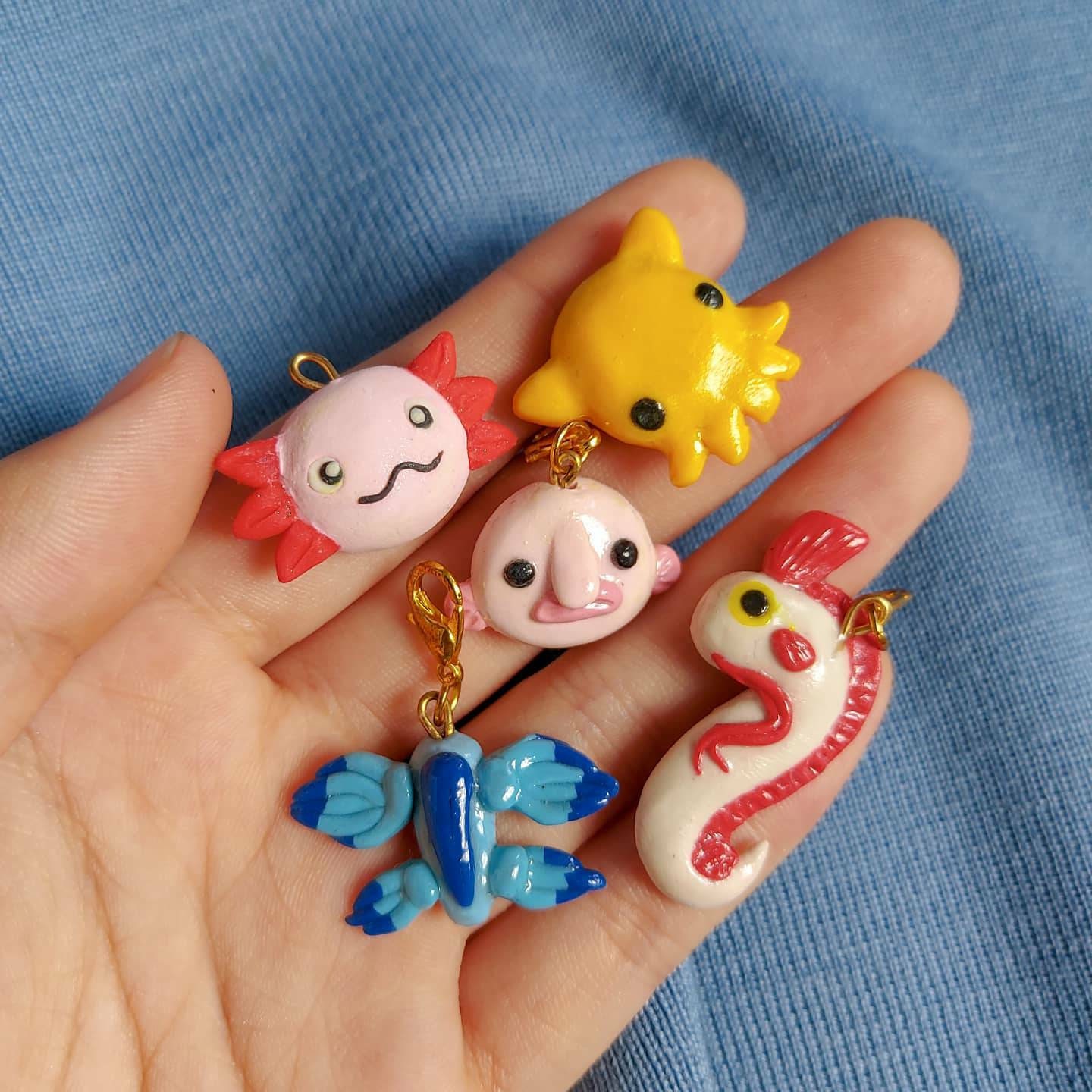 Blobfish Charm for Charity Polymer Clay Cute Kawaii Charm for | Etsy