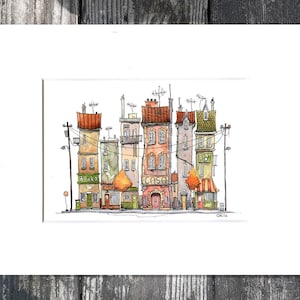 Aquarel beperkte PRINT - Gary Frederick. Uitlijnen en wassen. 2/25. 8 x 10 (afbeelding 5 x 7 inch) zuurvrij passe-partout. Niet ingelijst