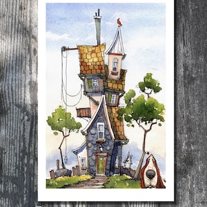 Watercolour and ink - Gary Frederick . Print 5.5" x 8.5" . Unframed
