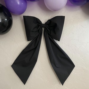 Black Coquette Bow: Large Fabric Wreath or Wall Decoration