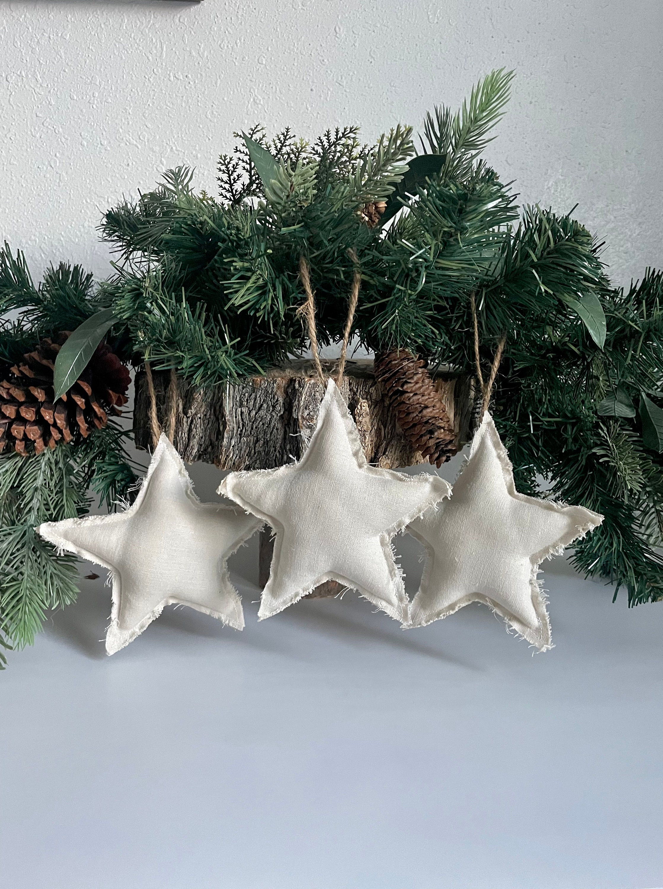 Nœuds De Noël En Lin - Lot De 6, 17x15 Cm, Marron, Pour Sapin, Couronne, Déco Intérieur/extérieur - 7