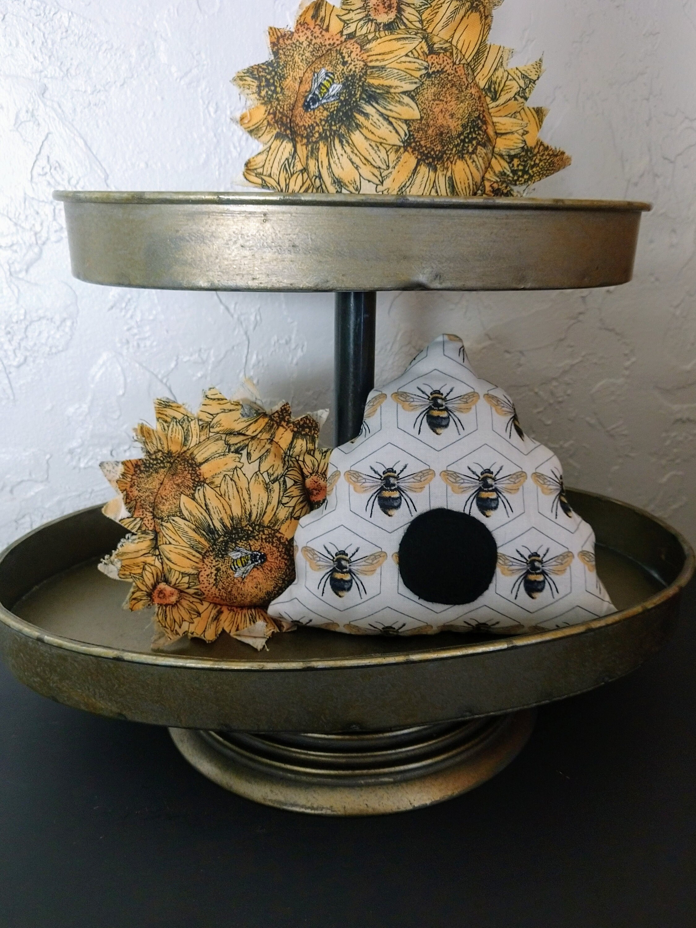 Bee Decor Set of 3 Mini Pillows Tiered Tray Bee Decor Etsy