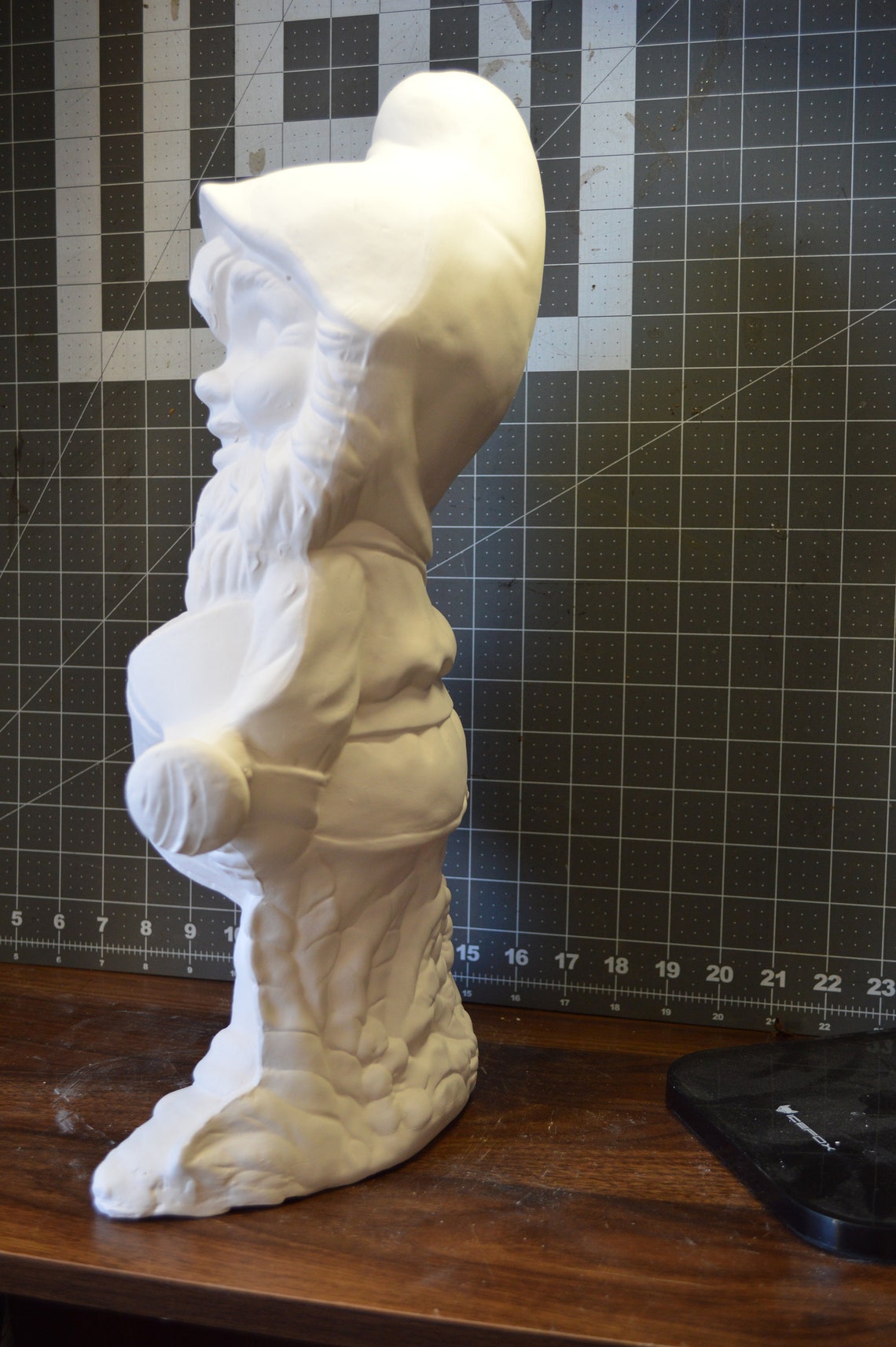 Ceramic bisque ready to paint Large Yard Gnome with watering Etsy