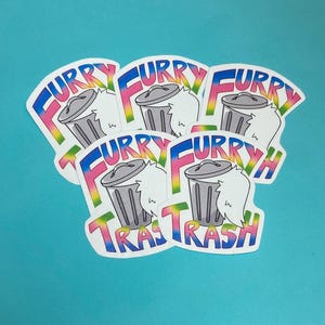 Lustiger “Furry Trash” Aufkleber