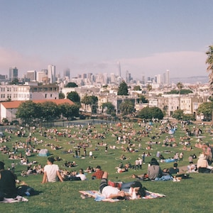 Distancing sociale al Dolores Park; Stampa pellicola 35mm