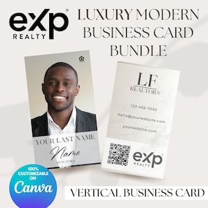 EXP Realty Visitenkarten Bundle - Luxus Visitenkarte mit QR Code - Makler - EXP Luxus - Realtors