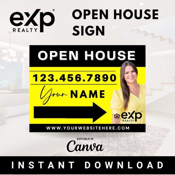 Open House Signs Yellow - Etsy