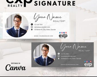 EXP Realty Email Signature BUNDLE - Professional Email Signature for Gmail, Outlook and more - Fully Editable