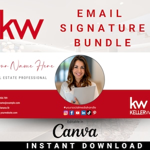 Keller Williams E-Mail-Signatur Bunele-Vorlage, professionelle Unterschrift