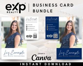 EXP Realty Vertical Business Card BUNDLE - Luxury Business Card - Real Estate Agents