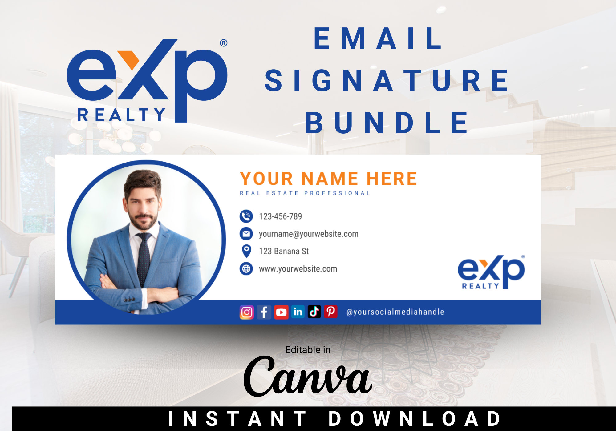 EXP Realty Email Signature Professional Email Signature for Gmail, Outlook and More Fully