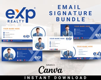 EXP Realty Email Signature BUNDLE - Luxury Email Signature - Gmail|Outlook|Yahoo|Many more - Real Estate Agents