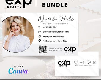 EXP Realty Business Card - Luxury Business Card with QR code - Real Estate Agents - EXP Luxury - Realtors