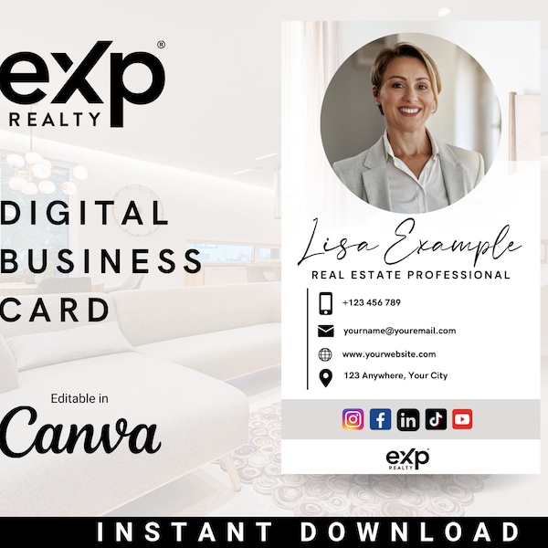 EXP Realty Digital Business Card - Luxury Digital Business Card  - Real Estate Agents - EXP Luxury - Realtors