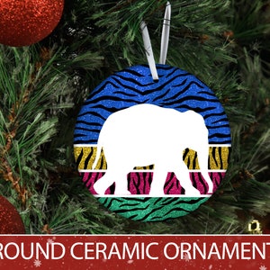 Elephant Ornament | Elephant Gift | Elephant Christmas Gift | Elephant Decoration |Elephant Christmas Ornament | Elephant Lover Gift Ceramic