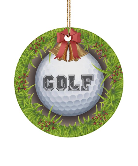 Golf Ornament Christmas Gift for Golf Lover Golfer Gift for Men