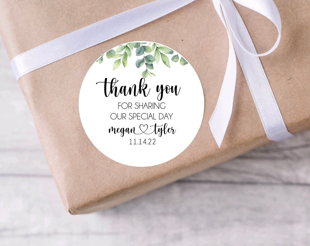 Greenery Wedding Stickers for Bags Eucalyptus Wedding Etsy