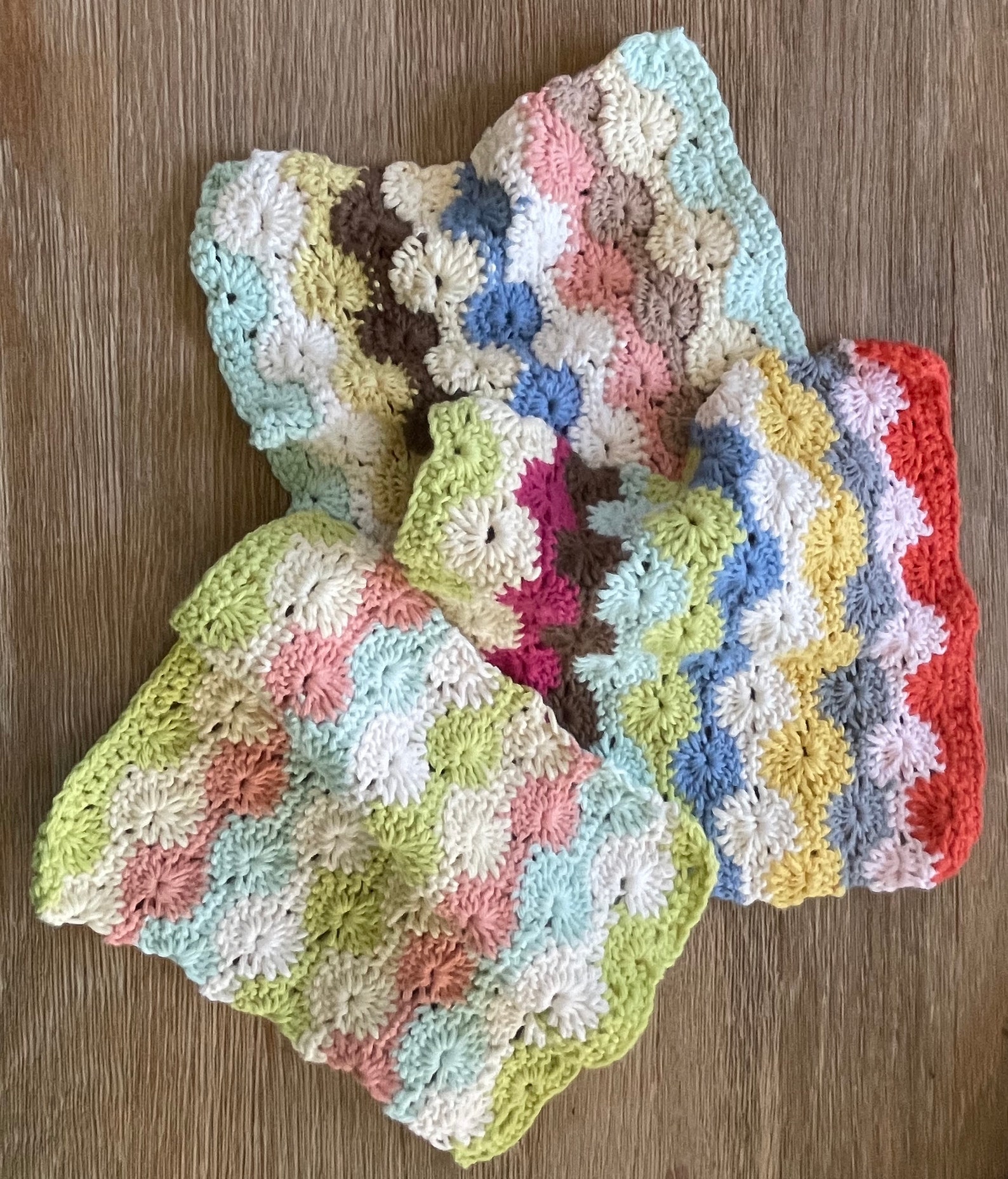 3 Retro Handmade Crochet Dishcloths Etsy