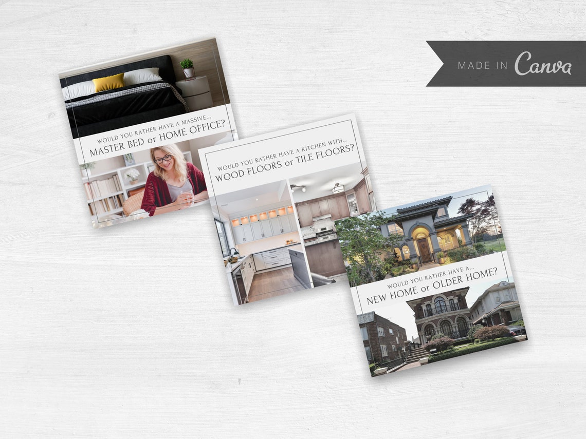 24 Real Estate would You Rather Instagram Posts Etsy