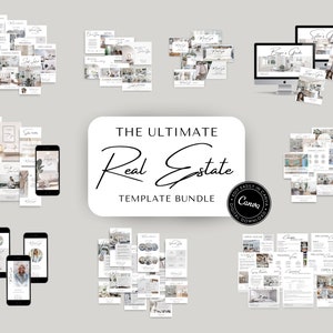 Ultimate Real Estate Marketing Template Bundle, Real Estate Flyers, Real Estate Social Media, Real Estate Instagram, Buyer and Seller Guide