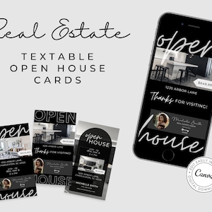 Vastgoed Open Huis Sjablonen, Vastgoed Open Huis Uitnodiging, Open Huis Bedankt, Vastgoed Open Huis Flyer, Tekstbare Open Huis