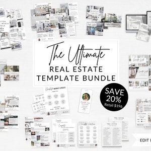 Ultimate Real Estate Marketing Templates Bundle, Real Estate Flyers, Real Estate Social Media, Real Estate Instagram, Buyer and Seller Guide