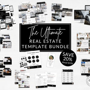 Ultimate Real Estate Marketing Templates Bundle, Real Estate Flyers, Real Estate Social Media, Real Estate Instagram, Buyer and Seller Guide